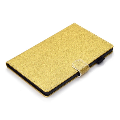 For Samsung Galaxy Tab A11 / A9 Glitter Powder Smart PU Tablet Case with Sleep / Wake-up Function(Gold) by buy2fix