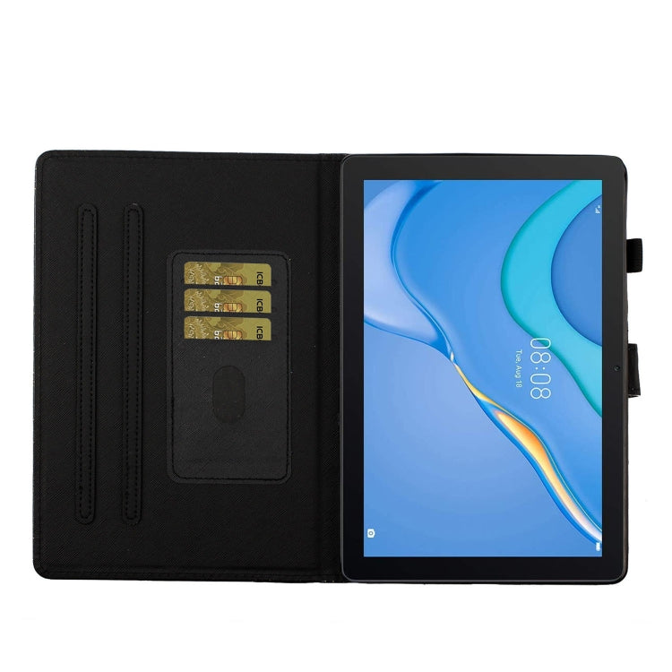 For Samsung Galaxy Tab A11 / A9 Glitter Powder Smart PU Tablet Case with Sleep / Wake-up Function(Black) by buy2fix