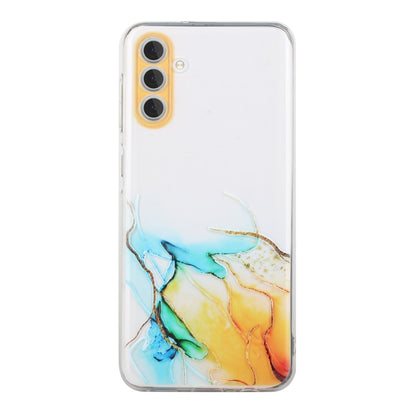 For Samsung Galaxy S24 5G Hollow Marble Pattern TPU Phone Case(Yellow) - Galaxy S24 5G Cases by buy2fix | Online Shopping UK | buy2fix