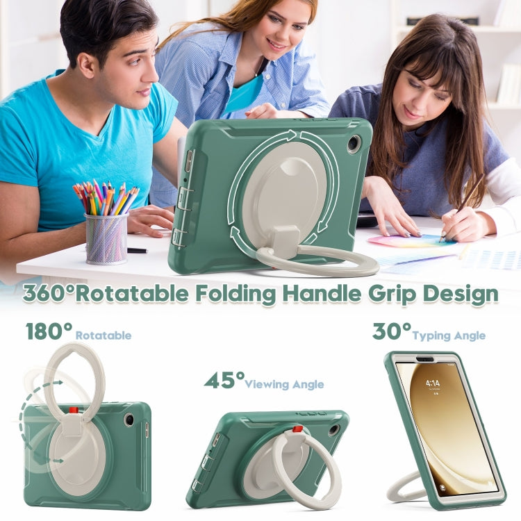 For Samsung Galaxy Tab A9 / Tab A11 Shockproof TPU + PC Protective Tablet Case(Emmerald Green) by buy2fix