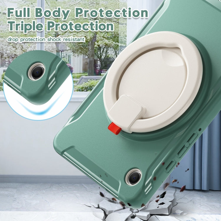 For Samsung Galaxy Tab A9 / Tab A11 Shockproof TPU + PC Protective Tablet Case(Emmerald Green) by buy2fix