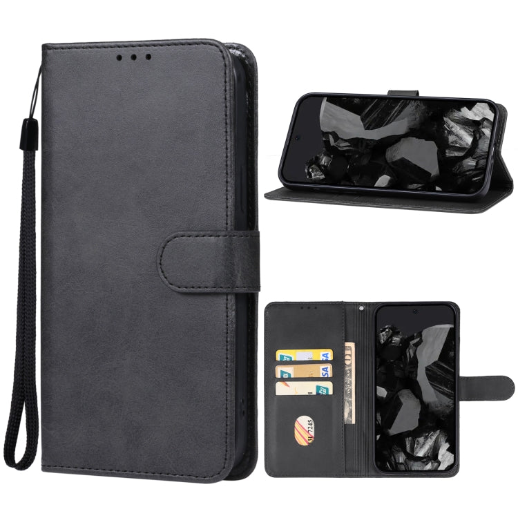 For Google Pixel 9 Pro Leather Phone Case(Black) - Google Cases by buy2fix | Online Shopping UK | buy2fix