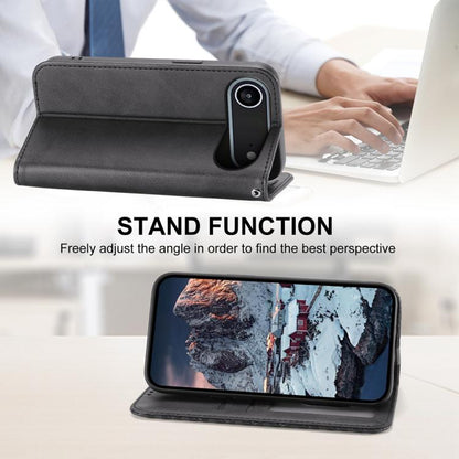 For iPhone Air Cubic Grid Calf Texture Magnetic Leather Phone Case(Black) - iPhone Air Cases by buy2fix | Online Shopping UK | buy2fix