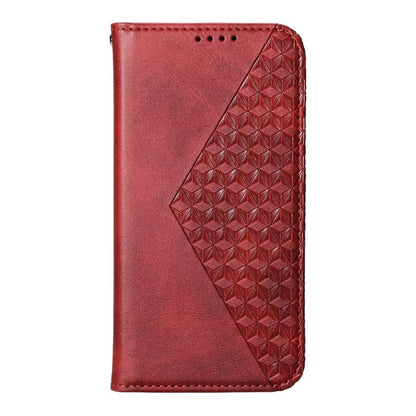 For iPhone Air Cubic Grid Calf Texture Magnetic Leather Phone Case(Red) - iPhone Air Cases by buy2fix | Online Shopping UK | buy2fix