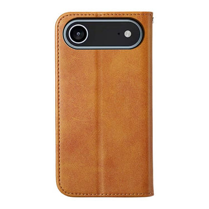 For iPhone Air Cubic Grid Calf Texture Magnetic Leather Phone Case(Brown) - iPhone Air Cases by buy2fix | Online Shopping UK | buy2fix