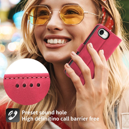 For iPhone SE 2024 Dierfeng Dream Line TPU + PU Leather Phone Case(Red) - More iPhone Cases by buy2fix | Online Shopping UK | buy2fix