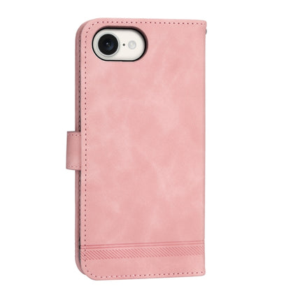 For iPhone SE 2024 Dierfeng Dream Line TPU + PU Leather Phone Case(Pink) - More iPhone Cases by buy2fix | Online Shopping UK | buy2fix