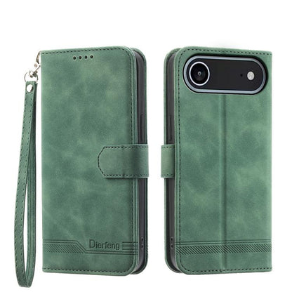 For iPhone Air Dierfeng Dream Line TPU Hybrid PU Leather Phone Case(Green) - iPhone Air Cases by buy2fix | Online Shopping UK | buy2fix