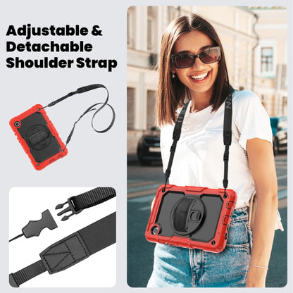 For Samsung Galaxy Tab A9 Silicone + PC Tablet Case with Shoulder Strap(Red) - Galaxy Tab A9 by buy2fix | Online Shopping UK | buy2fix