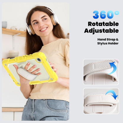 For Samsung Galaxy Tab A9 Silicone + PC Tablet Case with Shoulder Strap(Yellow) - Galaxy Tab A9 by buy2fix | Online Shopping UK | buy2fix