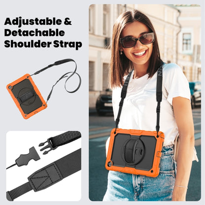 For Samsung Galaxy Tab A9+ Silicone + PC Tablet Case with Shoulder Strap(Orange) - Galaxy Tab A9+ by buy2fix | Online Shopping UK | buy2fix