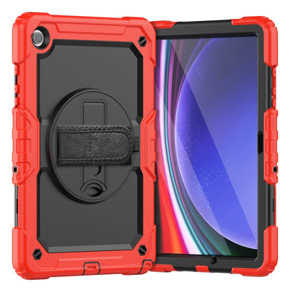 For Samsung Galaxy Tab A9+ Silicone + PC Tablet Case with Shoulder Strap(Red) - Galaxy Tab A9+ by buy2fix | Online Shopping UK | buy2fix