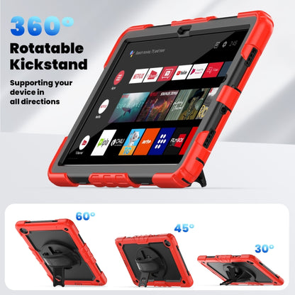 For Samsung Galaxy Tab A9+ Silicone + PC Tablet Case with Shoulder Strap(Red) - Galaxy Tab A9+ by buy2fix | Online Shopping UK | buy2fix
