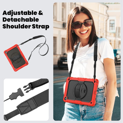 For Samsung Galaxy Tab A9+ Silicone + PC Tablet Case with Shoulder Strap(Red) - Galaxy Tab A9+ by buy2fix | Online Shopping UK | buy2fix