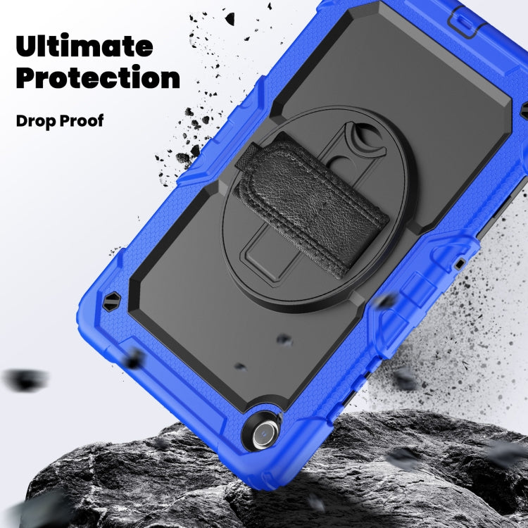 For Samsung Galaxy Tab A9+ Silicone + PC Tablet Case with Shoulder Strap(Blue) - Galaxy Tab A9+ by buy2fix | Online Shopping UK | buy2fix