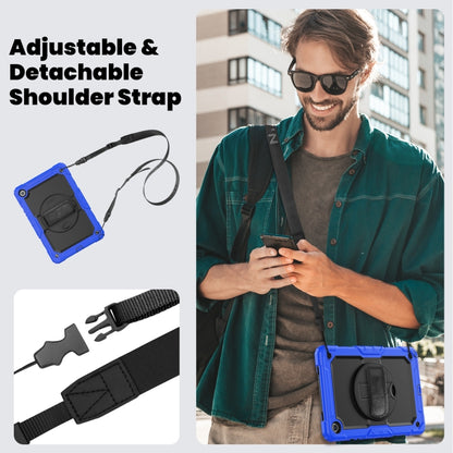 For Samsung Galaxy Tab A9+ Silicone + PC Tablet Case with Shoulder Strap(Blue) - Galaxy Tab A9+ by buy2fix | Online Shopping UK | buy2fix