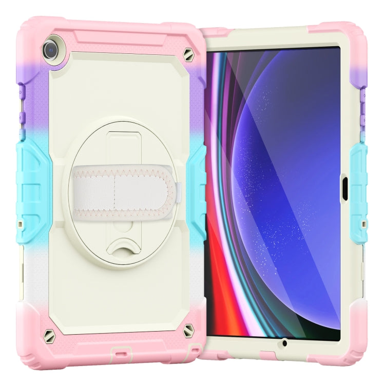 For Samsung Galaxy Tab A9+ Silicone + PC Tablet Case with Shoulder Strap(Camouflage Pink) - Galaxy Tab A9+ by buy2fix | Online Shopping UK | buy2fix