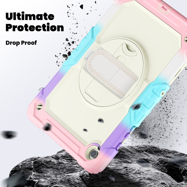 For Samsung Galaxy Tab A9+ Silicone + PC Tablet Case with Shoulder Strap(Camouflage Pink) - Galaxy Tab A9+ by buy2fix | Online Shopping UK | buy2fix