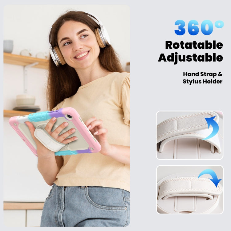 For Samsung Galaxy Tab A9+ Silicone + PC Tablet Case with Shoulder Strap(Camouflage Pink) - Galaxy Tab A9+ by buy2fix | Online Shopping UK | buy2fix