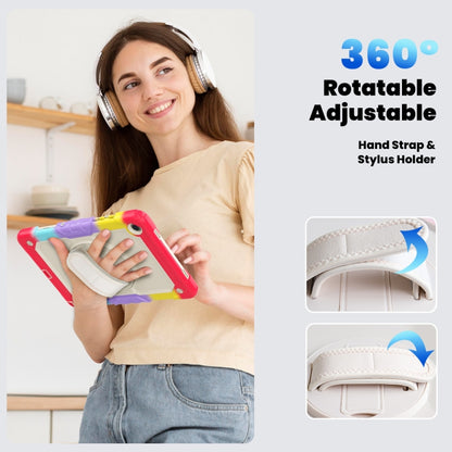 For Samsung Galaxy Tab A9+ Silicone + PC Tablet Case with Shoulder Strap(Camouflage Red) - Galaxy Tab A9+ by buy2fix | Online Shopping UK | buy2fix