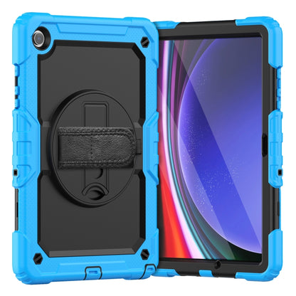 For Samsung Galaxy Tab A9+ Silicone + PC Tablet Case with Shoulder Strap(Light Blue) - Galaxy Tab A9+ by buy2fix | Online Shopping UK | buy2fix