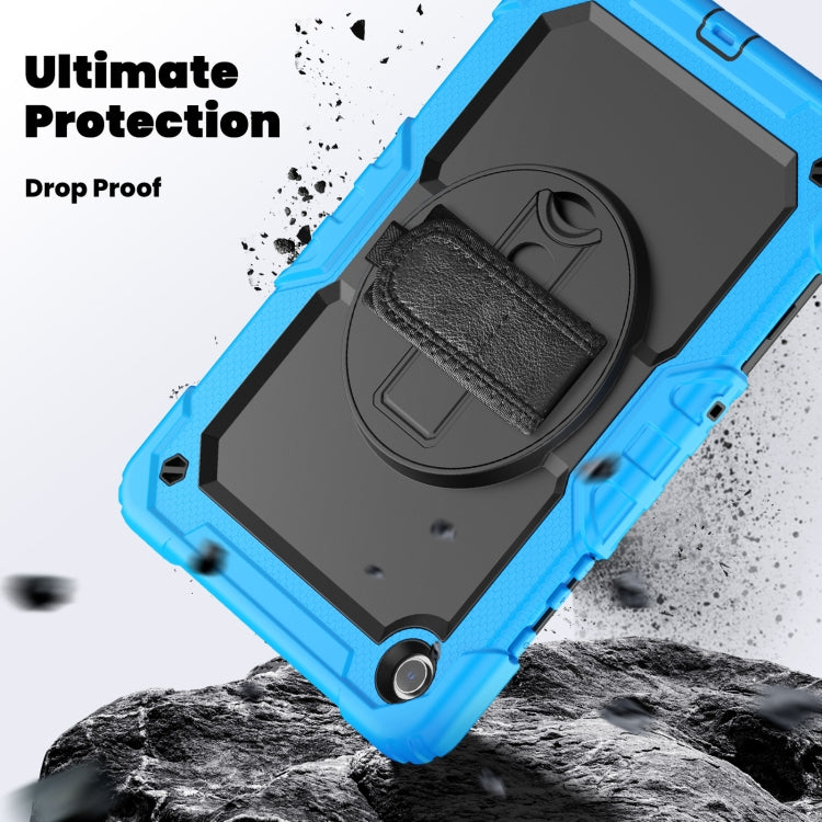 For Samsung Galaxy Tab A9+ Silicone + PC Tablet Case with Shoulder Strap(Light Blue) - Galaxy Tab A9+ by buy2fix | Online Shopping UK | buy2fix