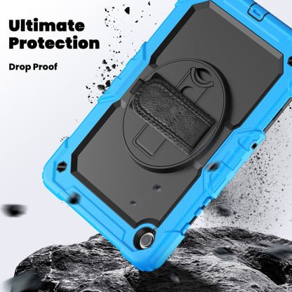 For Samsung Galaxy Tab A9+ Silicone + PC Tablet Case with Shoulder Strap(Light Blue) - Galaxy Tab A9+ by buy2fix | Online Shopping UK | buy2fix