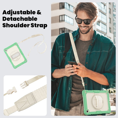 For Samsung Galaxy Tab A9+ Silicone + PC Tablet Case with Shoulder Strap(Light Green) - Galaxy Tab A9+ by buy2fix | Online Shopping UK | buy2fix