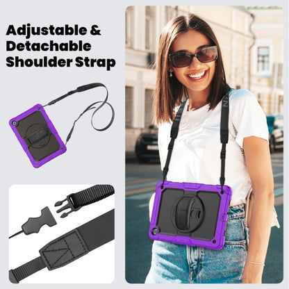 For Samsung Galaxy Tab A9+ Silicone + PC Tablet Case with Shoulder Strap(Purple) - Galaxy Tab A9+ by buy2fix | Online Shopping UK | buy2fix
