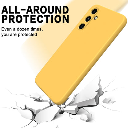 For Samsung Galaxy A55 5G Pure Color Liquid Silicone Shockproof Full Coverage Phone Case(Yellow) - Galaxy Phone Cases by buy2fix | Online Shopping UK | buy2fix