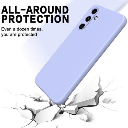 For Samsung Galaxy A55 5G Pure Color Liquid Silicone Shockproof Full Coverage Phone Case(Purple) - Galaxy Phone Cases by buy2fix | Online Shopping UK | buy2fix