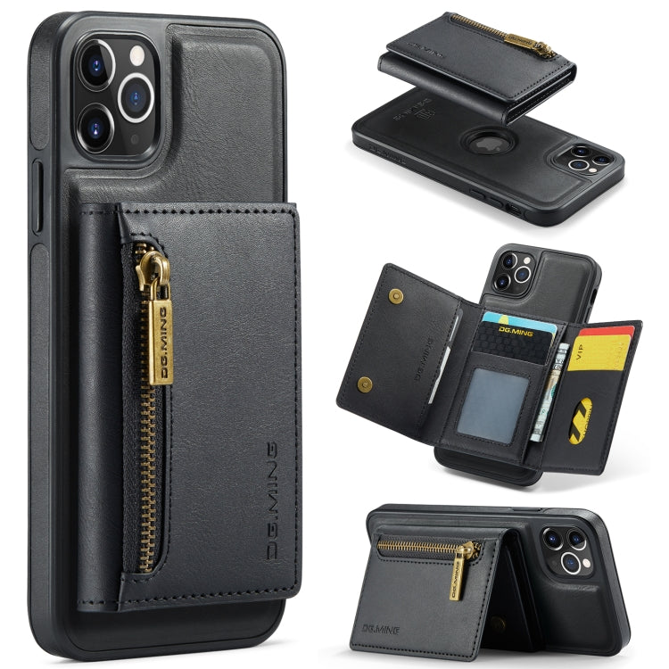 For iPhone 11 Pro Max DG.MING M5 Series Zip RFID Multi Card Detachable Leather Phone Case(Black) by DG.MING