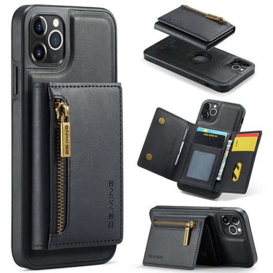 For iPhone 11 Pro Max DG.MING M5 Series Zip RFID Multi Card Detachable Leather Phone Case(Black) by DG.MING