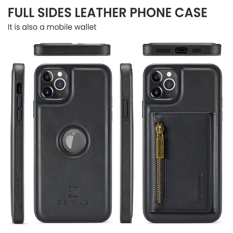 For iPhone 11 Pro Max DG.MING M5 Series Zip RFID Multi Card Detachable Leather Phone Case(Black) by DG.MING
