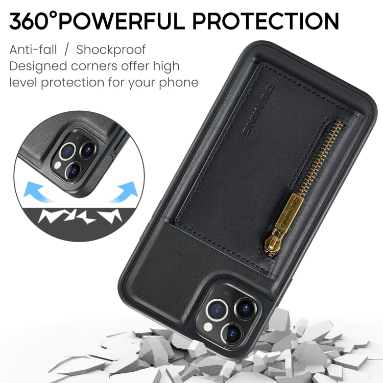 For iPhone 11 Pro Max DG.MING M5 Series Zip RFID Multi Card Detachable Leather Phone Case(Black) by DG.MING
