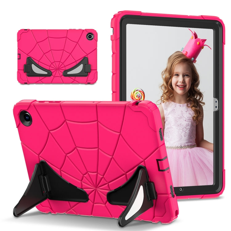 For Samsung Galaxy Tab A11+ / A9+ Spider Silicone Hybrid PC Shockproof Tablet Case(Strawberry Black) by buy2fix