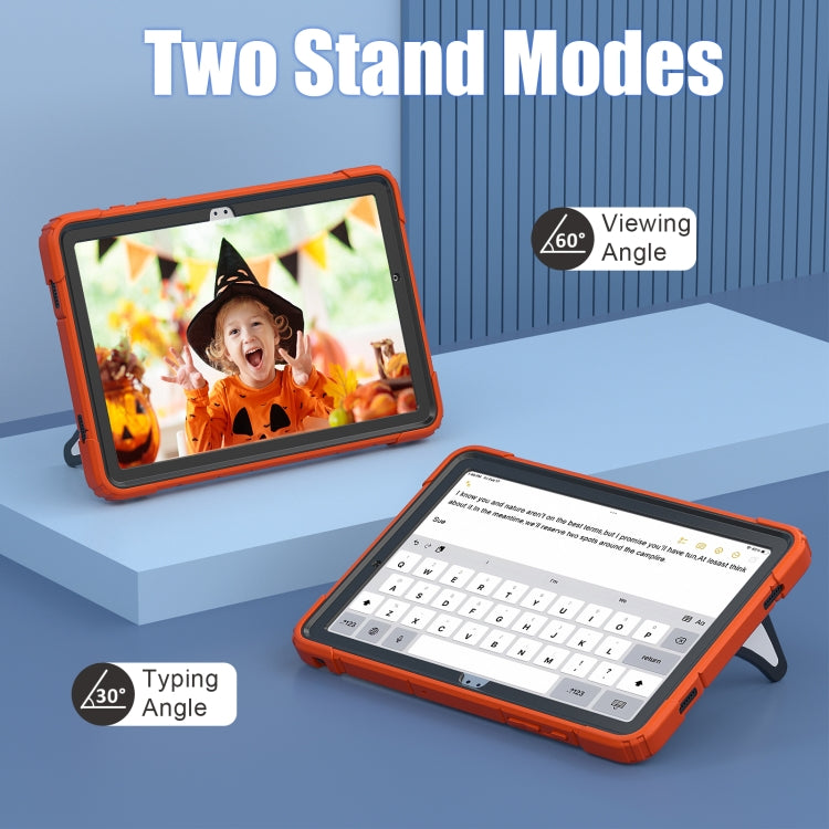 For Samsung Galaxy Tab A11+ / A9+ Spider Silicone Hybrid PC Shockproof Tablet Case(Orange Black) by buy2fix