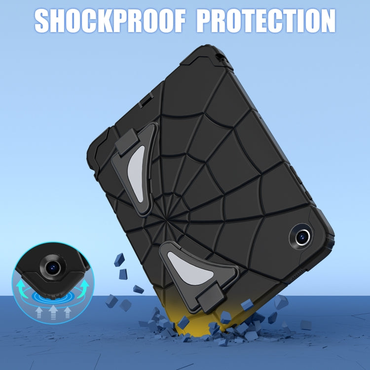 For Samsung Galaxy Tab A11+ / A9+ Spider Silicone Hybrid PC Shockproof Tablet Case(Black) by buy2fix