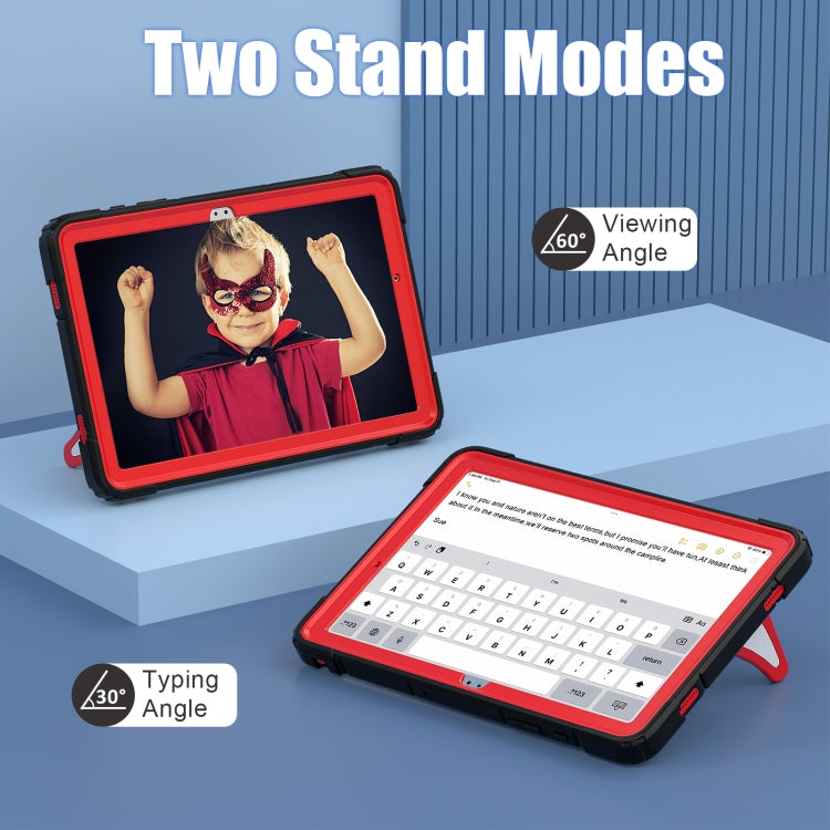 For Samsung Galaxy Tab A11+ / A9+ Spider Silicone Hybrid PC Shockproof Tablet Case(Black Red) by buy2fix