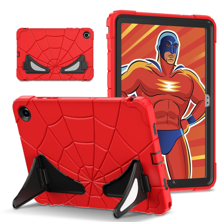 For Samsung Galaxy Tab A11+ / A9+ Spider Silicone Hybrid PC Shockproof Tablet Case(Red Black) by buy2fix
