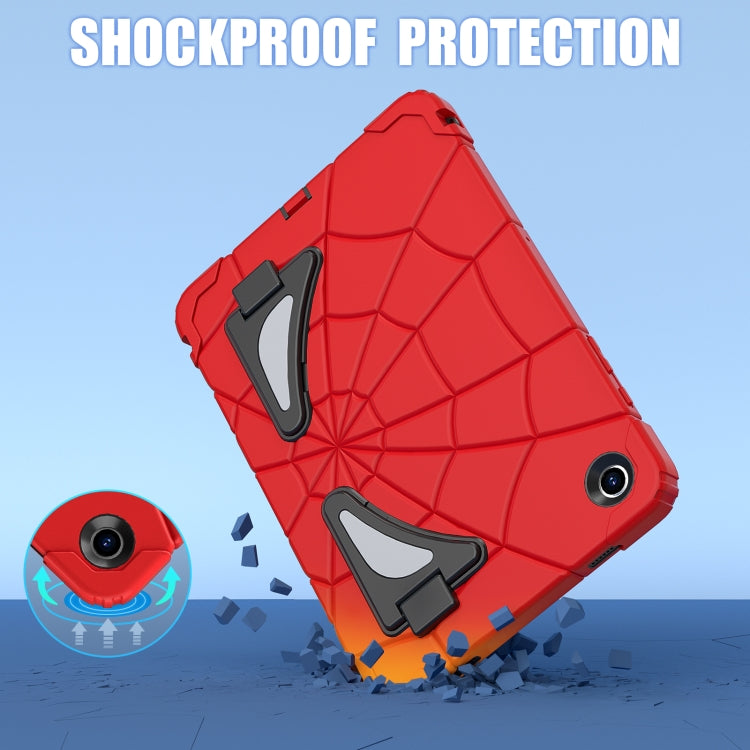 For Samsung Galaxy Tab A11+ / A9+ Spider Silicone Hybrid PC Shockproof Tablet Case(Red Black) by buy2fix