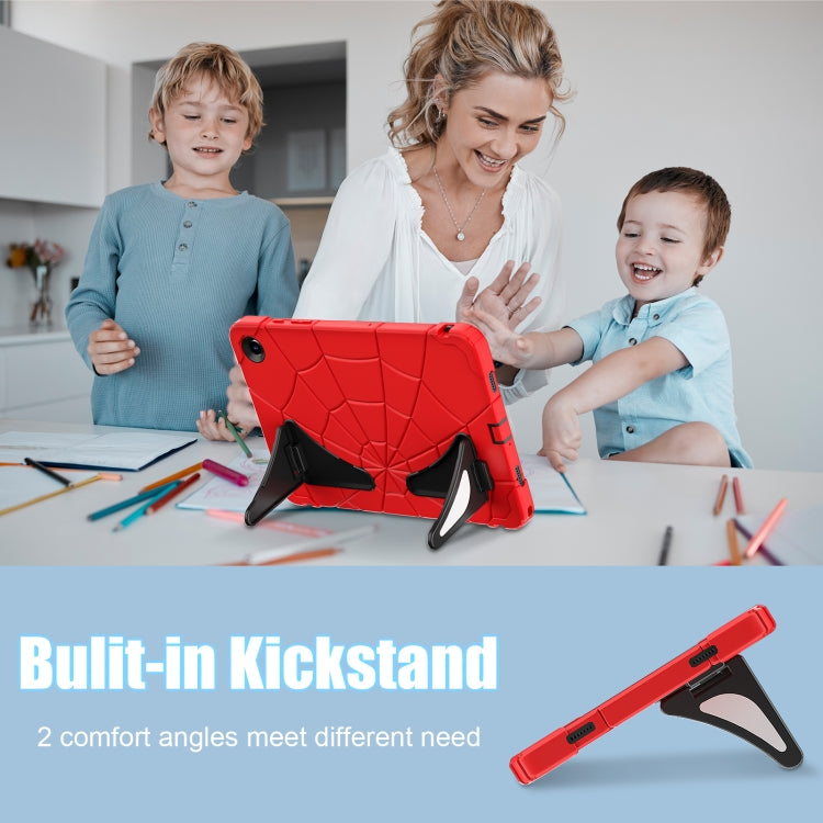 For Samsung Galaxy Tab A11+ / A9+ Spider Silicone Hybrid PC Shockproof Tablet Case(Red Black) by buy2fix