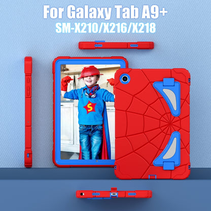 For Samsung Galaxy Tab A11+ / A9+ Spider Silicone Hybrid PC Shockproof Tablet Case(Red Blue) by buy2fix
