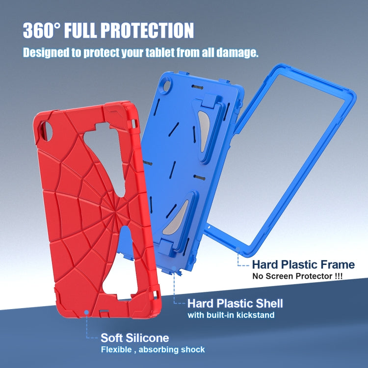 For Samsung Galaxy Tab A11+ / A9+ Spider Silicone Hybrid PC Shockproof Tablet Case(Red Blue) by buy2fix