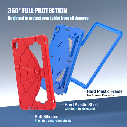For Samsung Galaxy Tab A11+ / A9+ Spider Silicone Hybrid PC Shockproof Tablet Case(Red Blue) by buy2fix