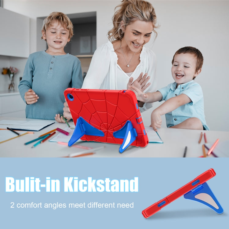 For Samsung Galaxy Tab A11+ / A9+ Spider Silicone Hybrid PC Shockproof Tablet Case(Red Blue) by buy2fix