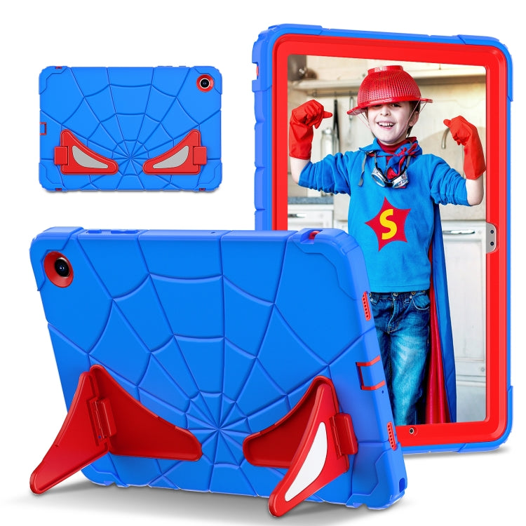 For Samsung Galaxy Tab A11+ / A9+ Spider Silicone Hybrid PC Shockproof Tablet Case(Blue Red) by buy2fix