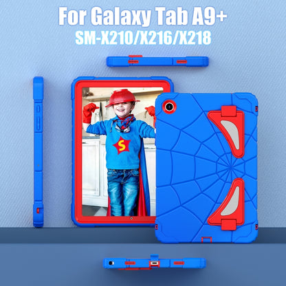For Samsung Galaxy Tab A11+ / A9+ Spider Silicone Hybrid PC Shockproof Tablet Case(Blue Red) by buy2fix