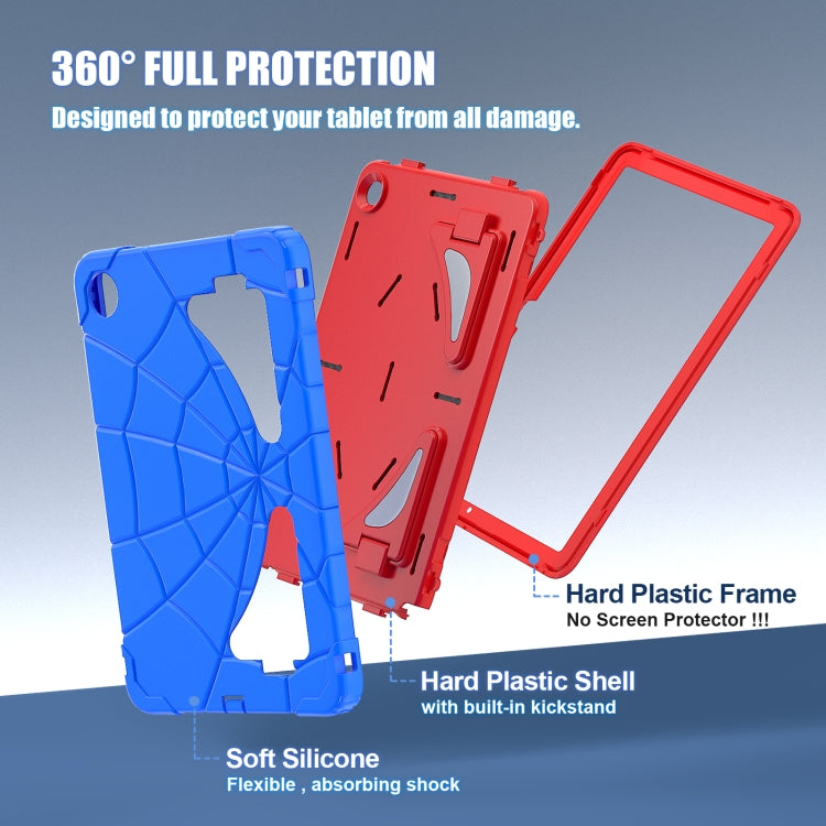 For Samsung Galaxy Tab A11+ / A9+ Spider Silicone Hybrid PC Shockproof Tablet Case(Blue Red) by buy2fix