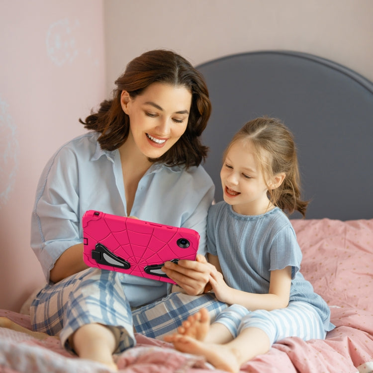 For Samsung Galaxy Tab A9 Spider Silicone Hybrid PC Shockproof Tablet Case(Strawberry Black) by buy2fix